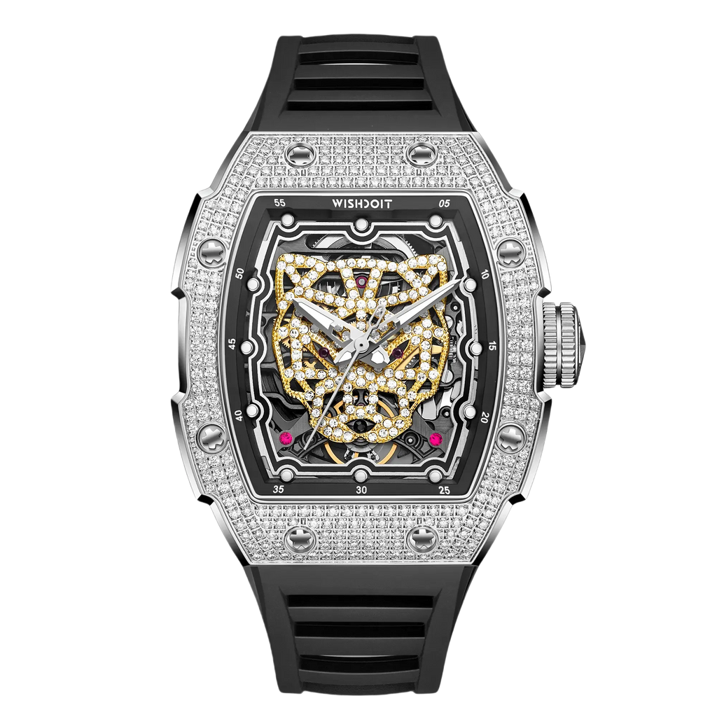 SNOW LEOPARD Diamond Automatic Watch