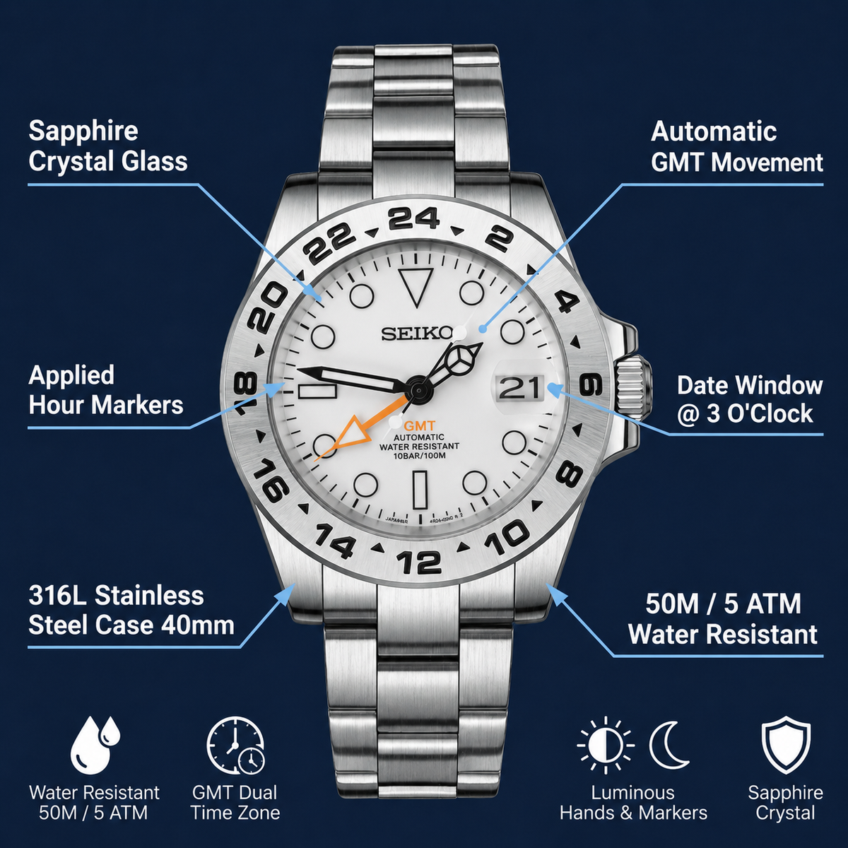 GMT Explorer II Style Custom Mod | Black